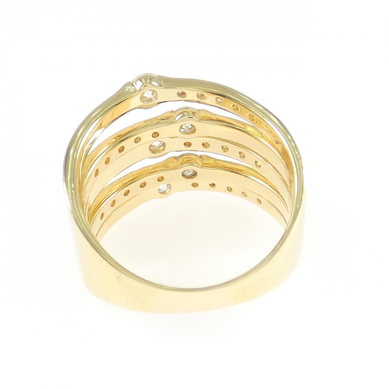 K18YG ダイヤモンド リング 0.72CT