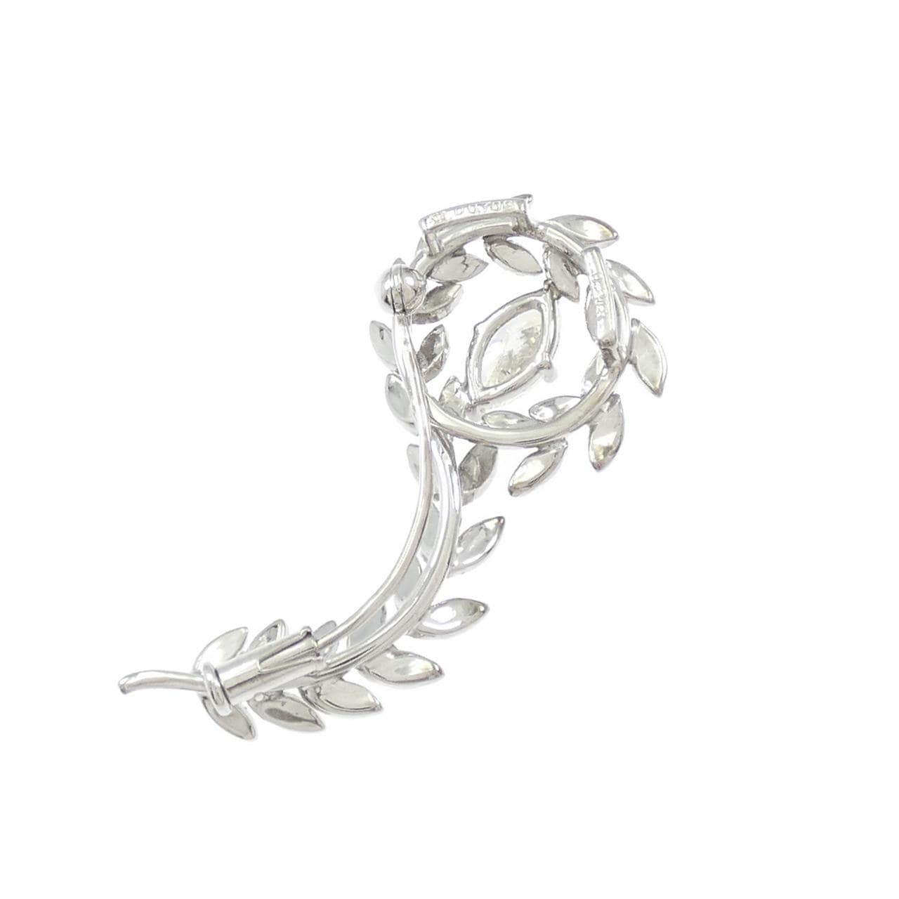 K18WG ダイヤモンド ブローチ 0.709CT