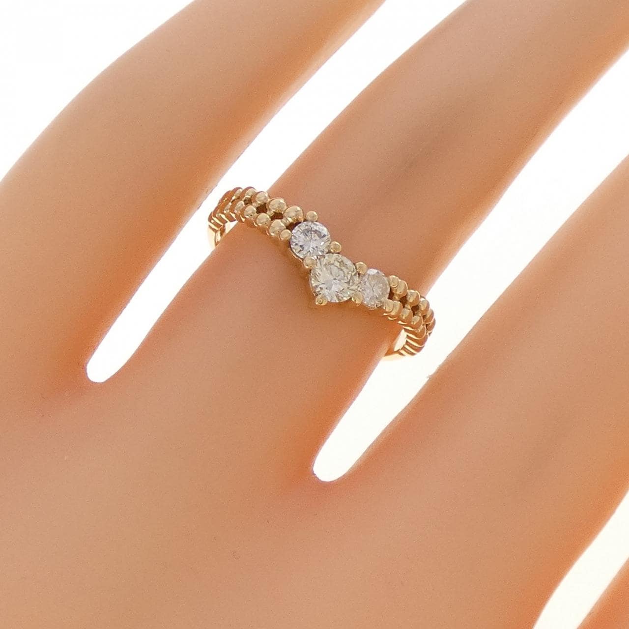 K18YG ダイヤモンド リング 0.33CT