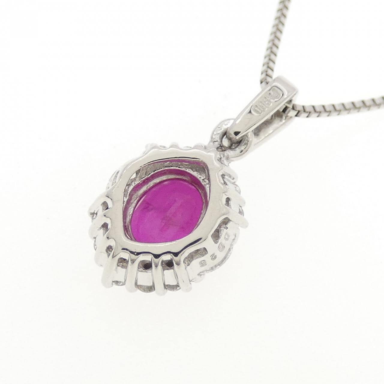 PT900/PT850 ルビー ネックレス 1.057CT