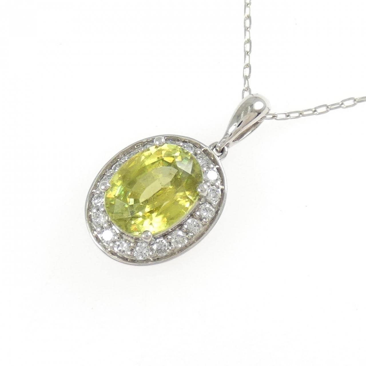 PT900/PT850 スフェーン ネックレス 2.38CT