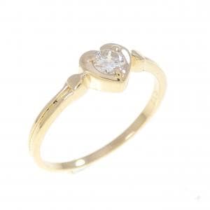 K18YG ハート ダイヤモンド リング 0.12CT