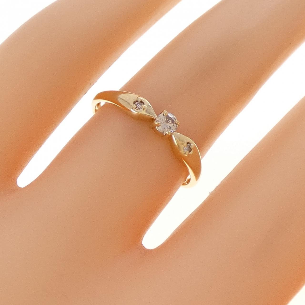 K18YG ダイヤモンド リング 0.10CT