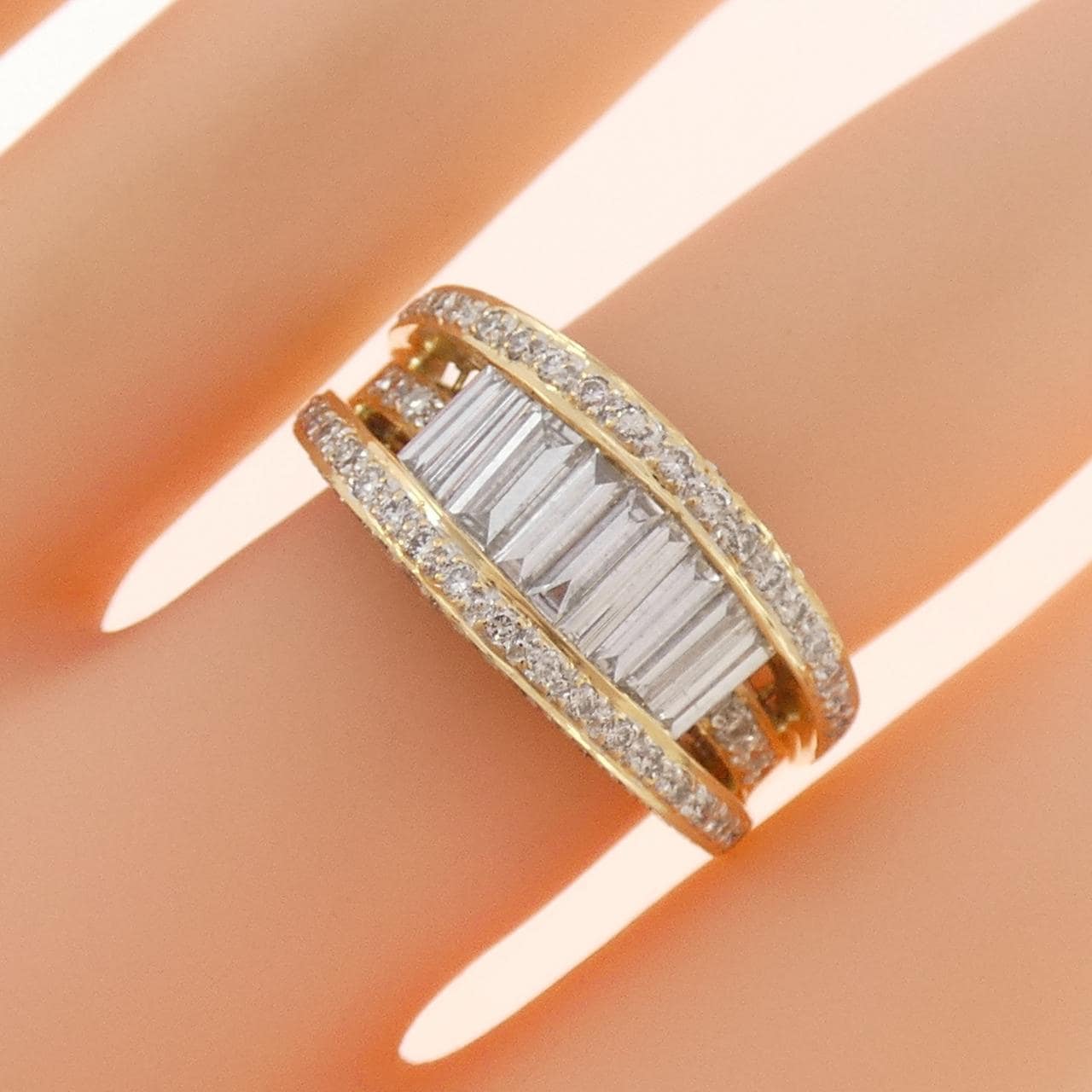 K18YG/K18WG ダイヤモンド リング 1.62CT