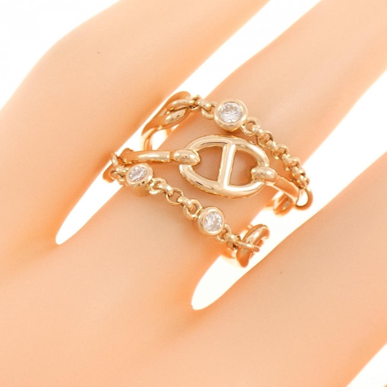 エルメス シェーヌダンクル カオス リング 0.1CT