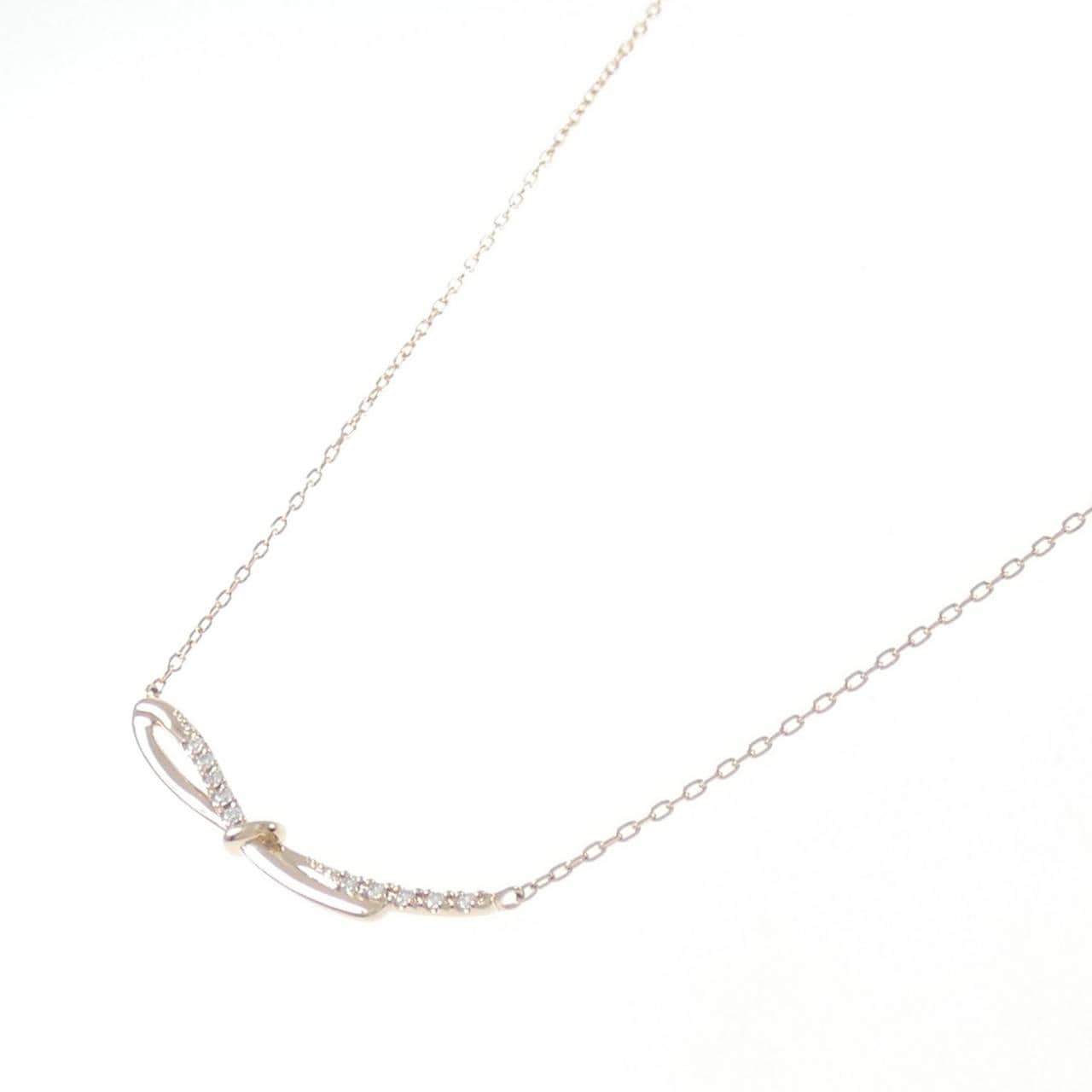 K18PG ダイヤモンド ネックレス 0.10CT