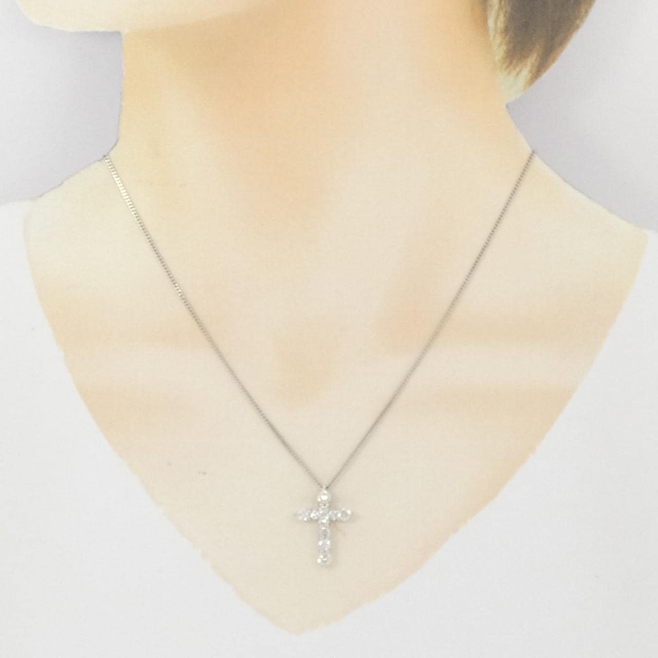 PT900/PT850 クロス ダイヤモンド ネックレス 1.00CT