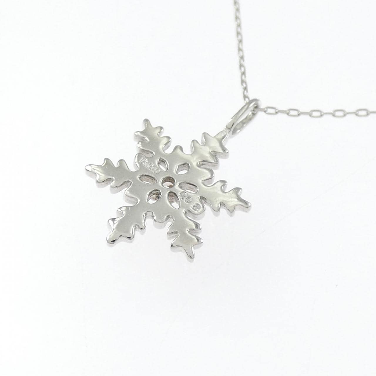 PT950/PT850 スノーフレーク ダイヤモンド ネックレス 0.02CT