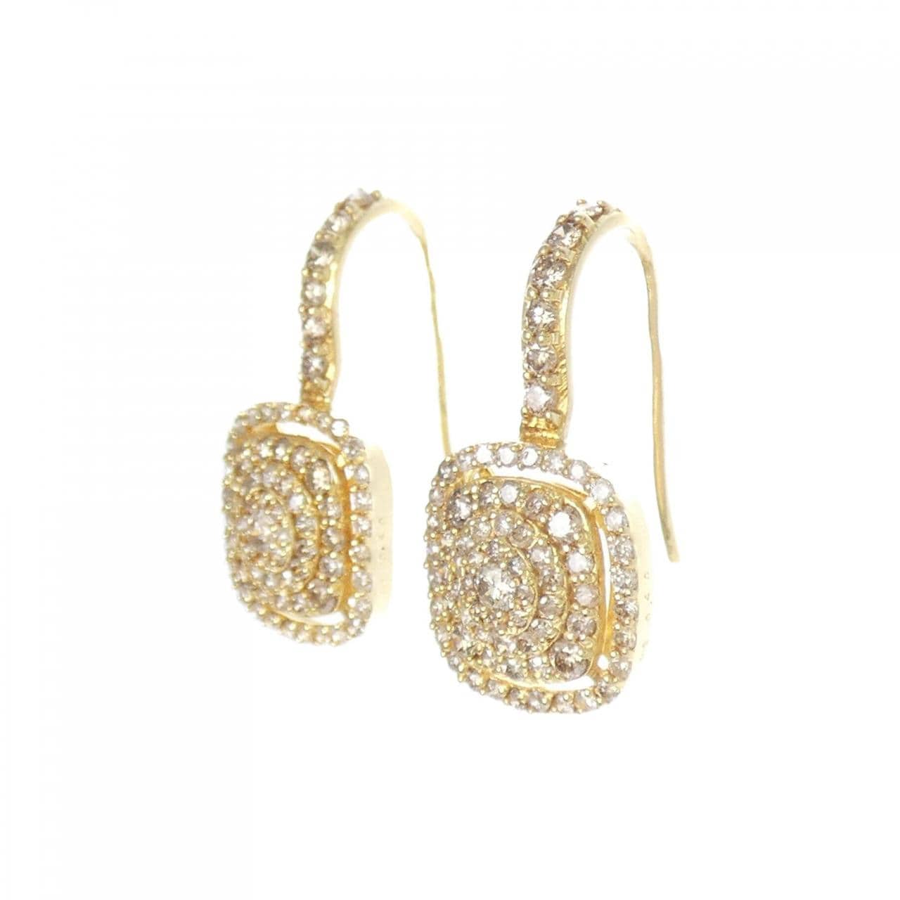 K18YG ダイヤモンド ピアス 0.80CT