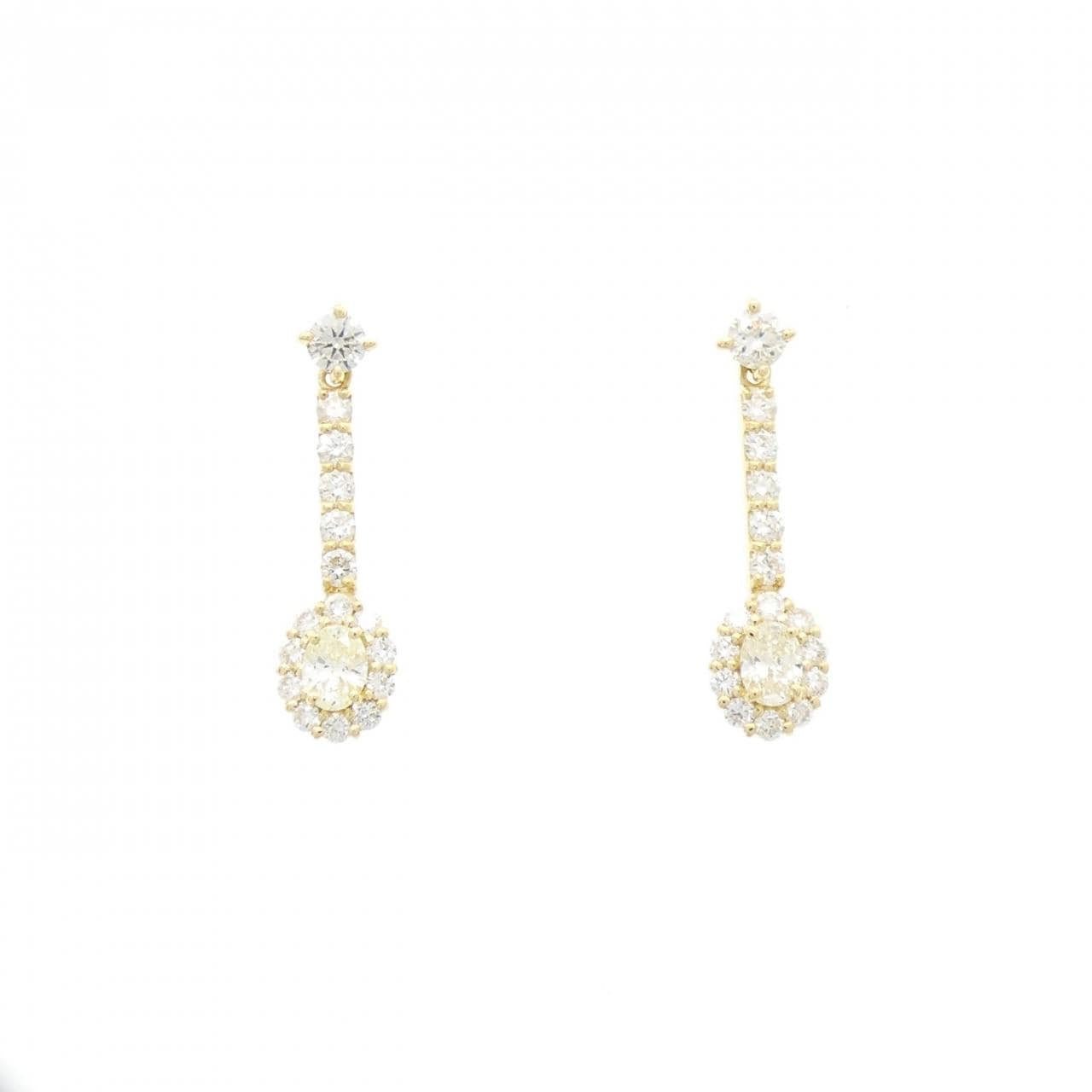 【新品】K18YG ダイヤモンド ピアス 0.60CT