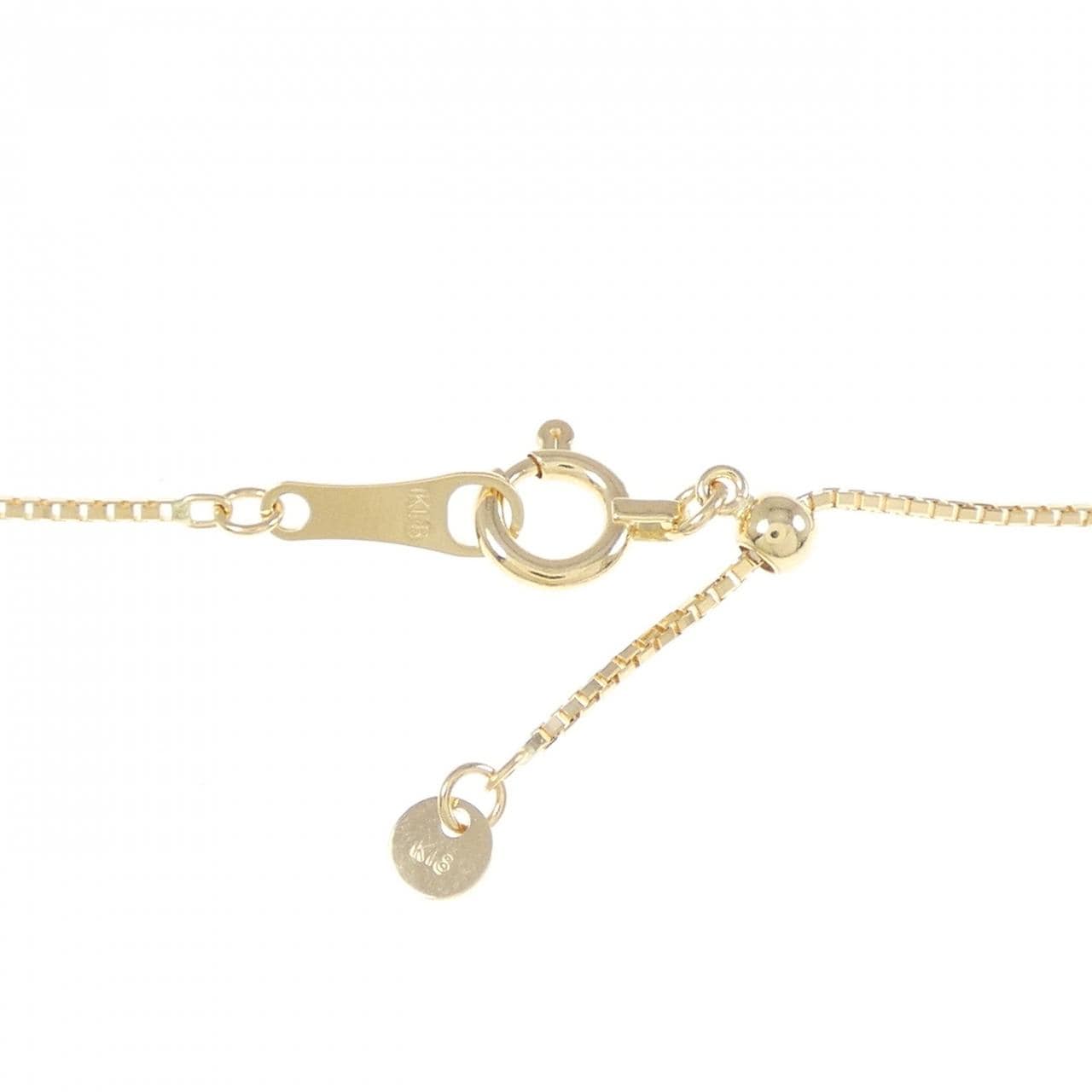 K18YG フラワー ダイヤモンド ネックレス 0.30CT