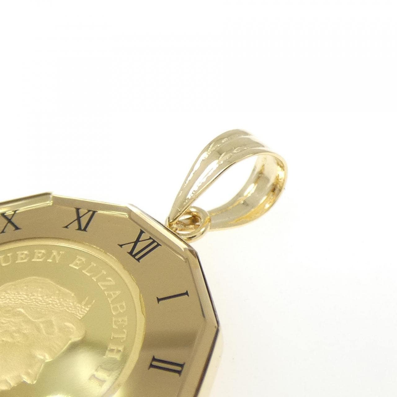 K18YG(枠) コイン ペンダント