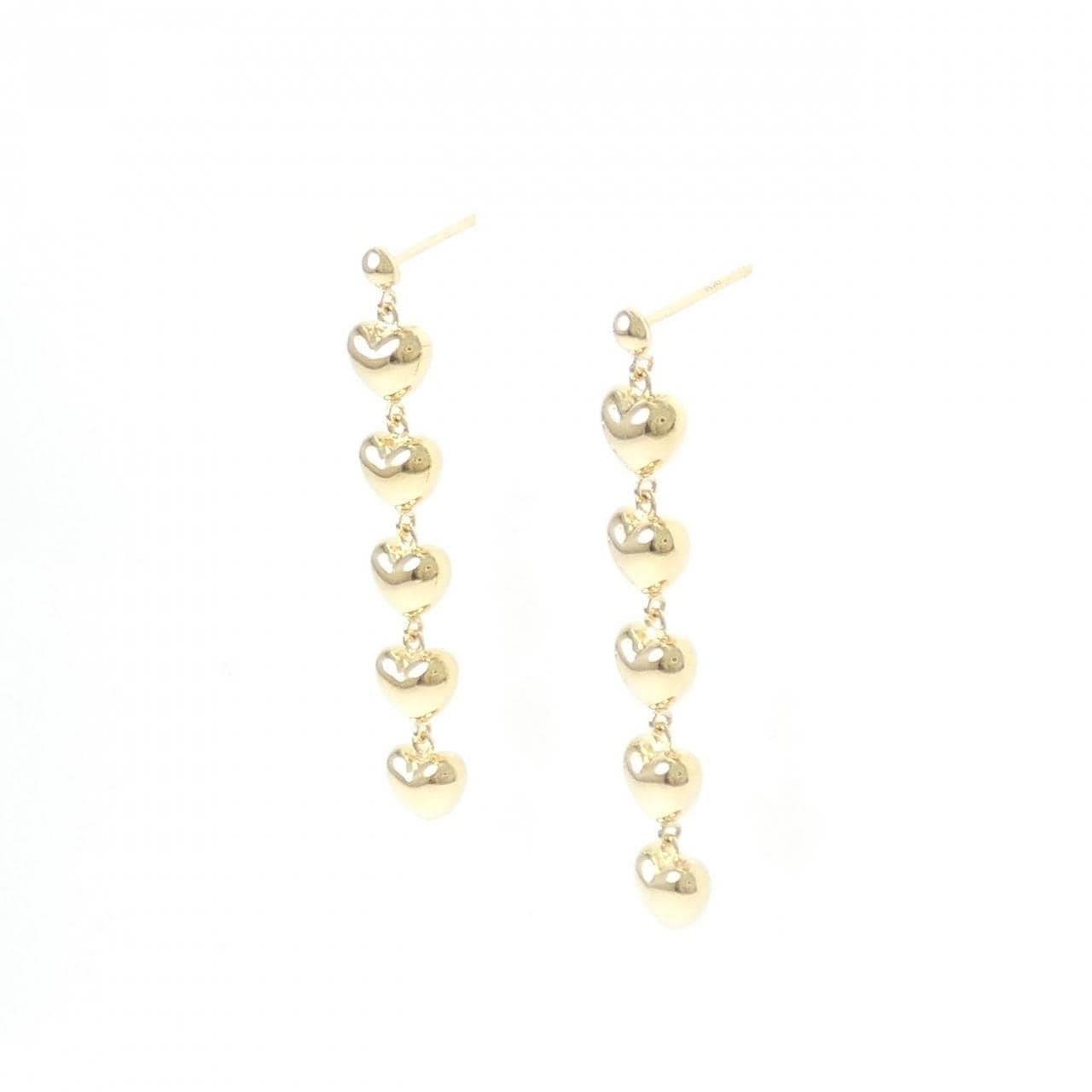 K18YG ハート ピアス