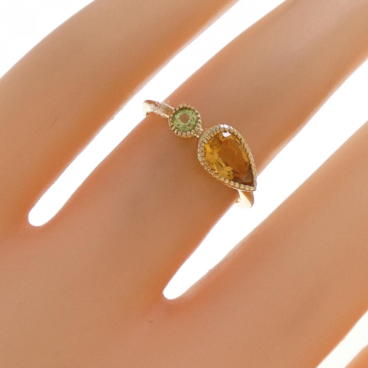 K18YG シトリン リング