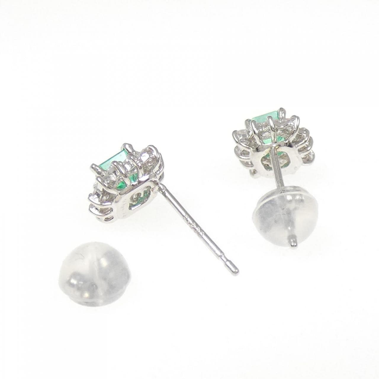 PT900 エメラルド ピアス 0.43CT