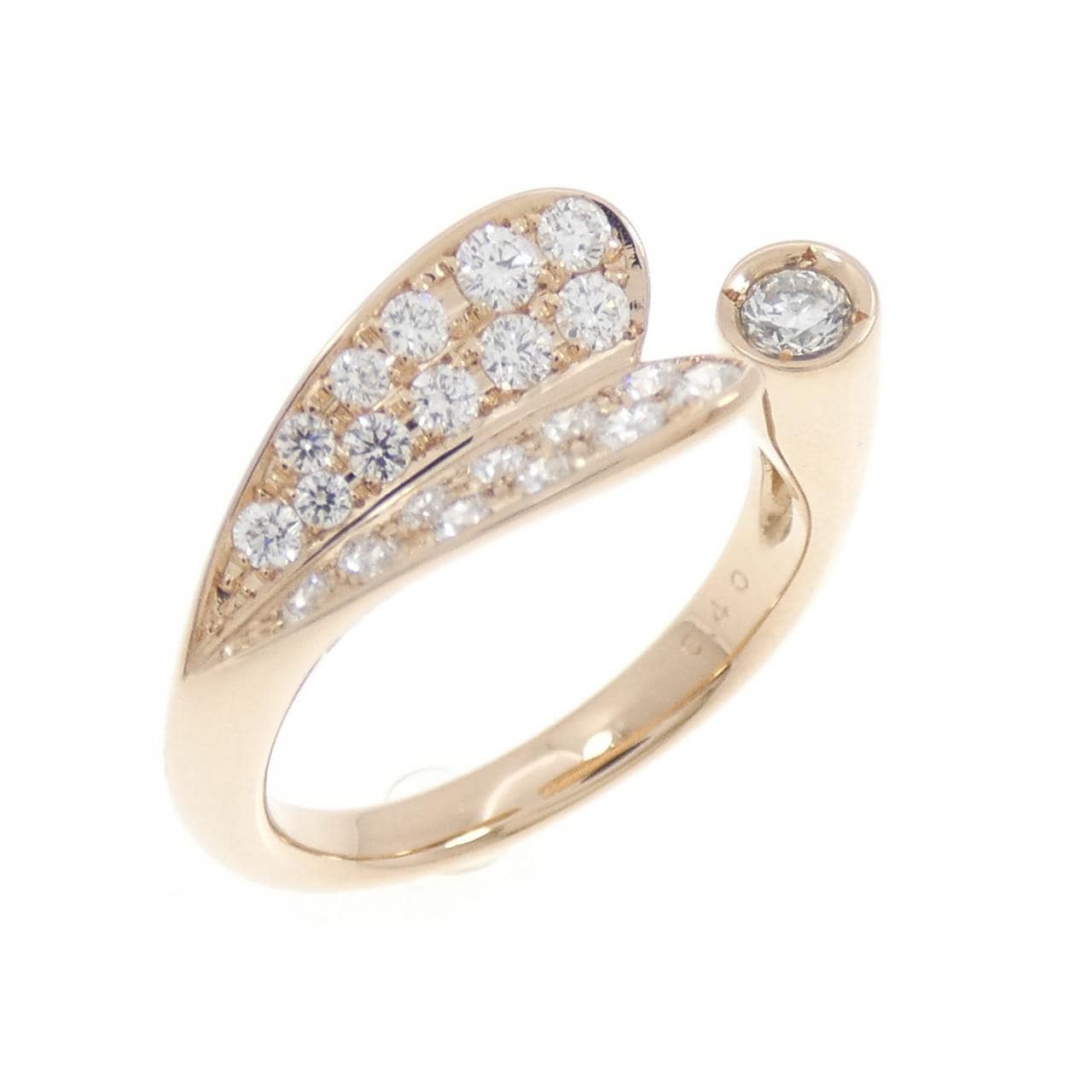 K18PG ダイヤモンド リング 0.40CT