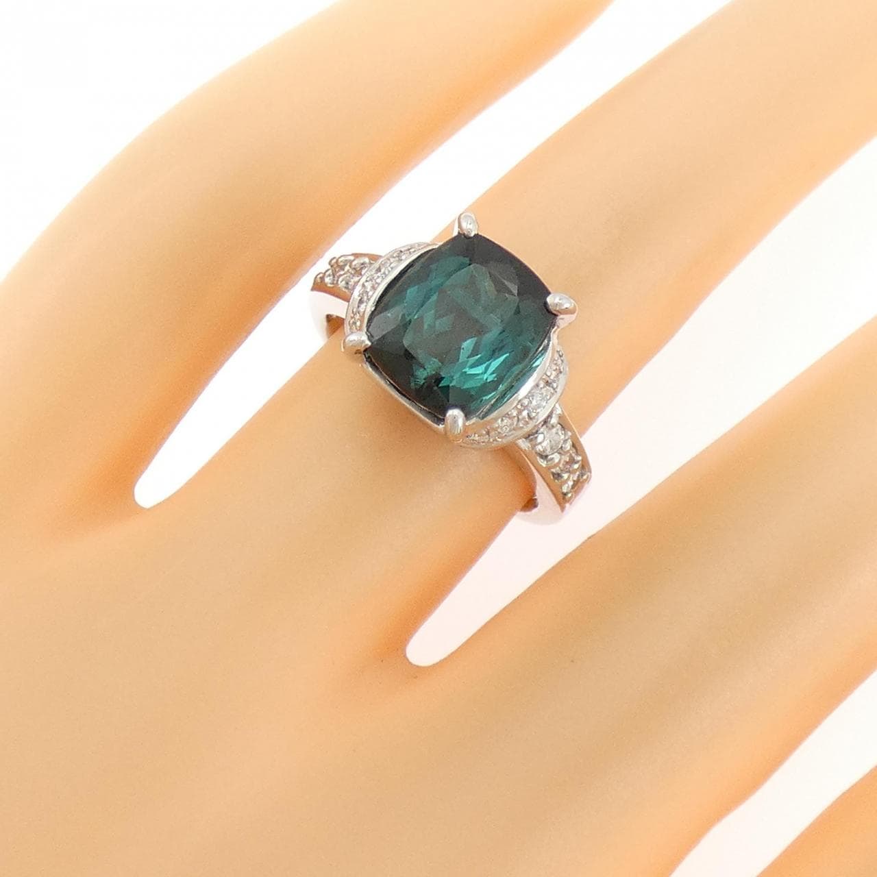 PT900碧玺戒指，3.53克拉