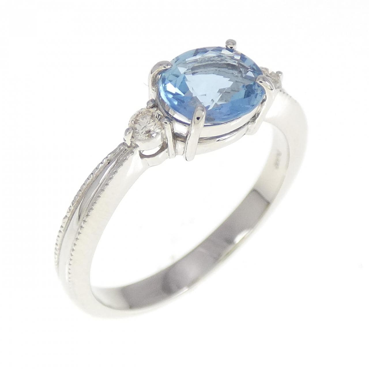 [再加工款] PT海蓝宝戒指 0.77CT