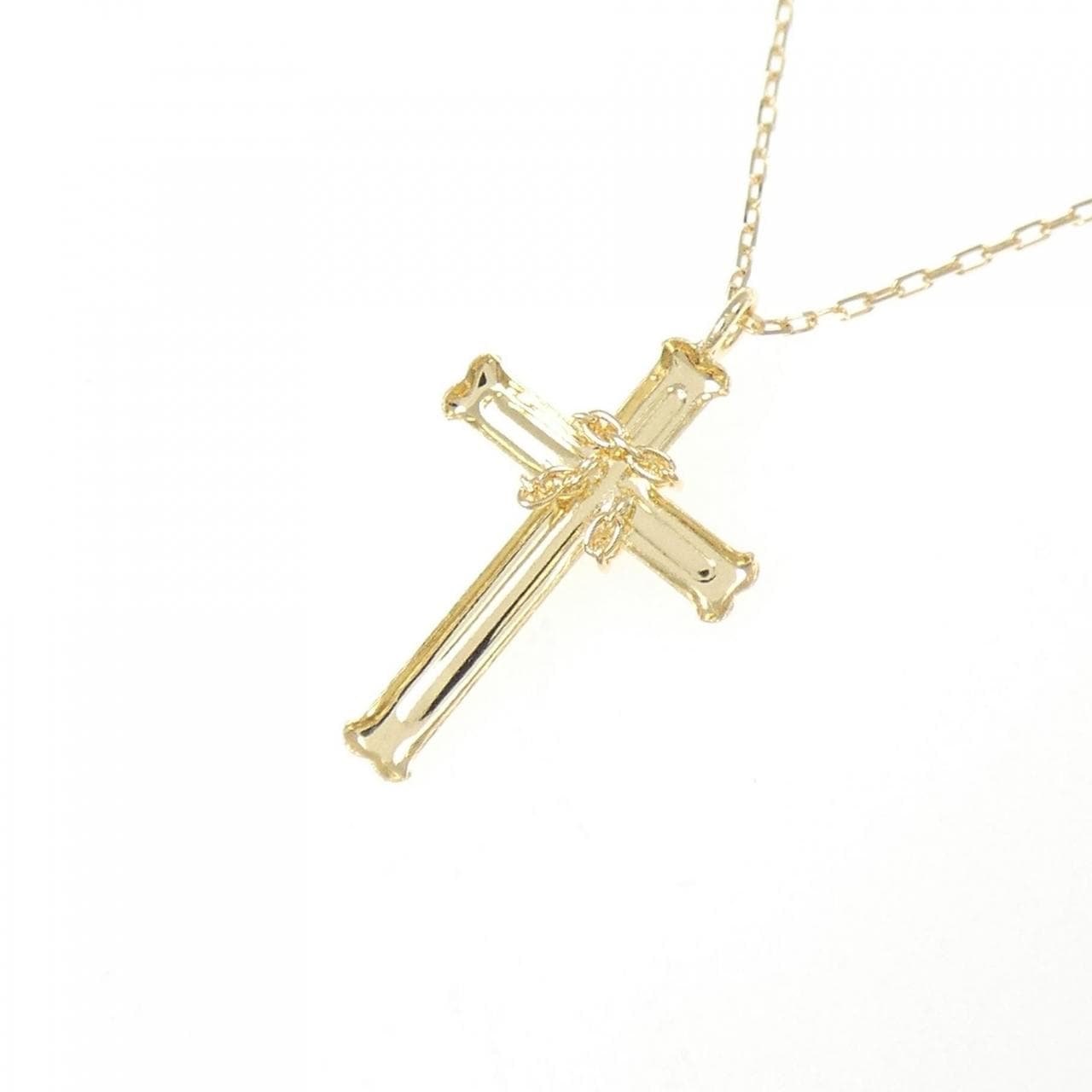 【新品】K18YG クロス ネックレス