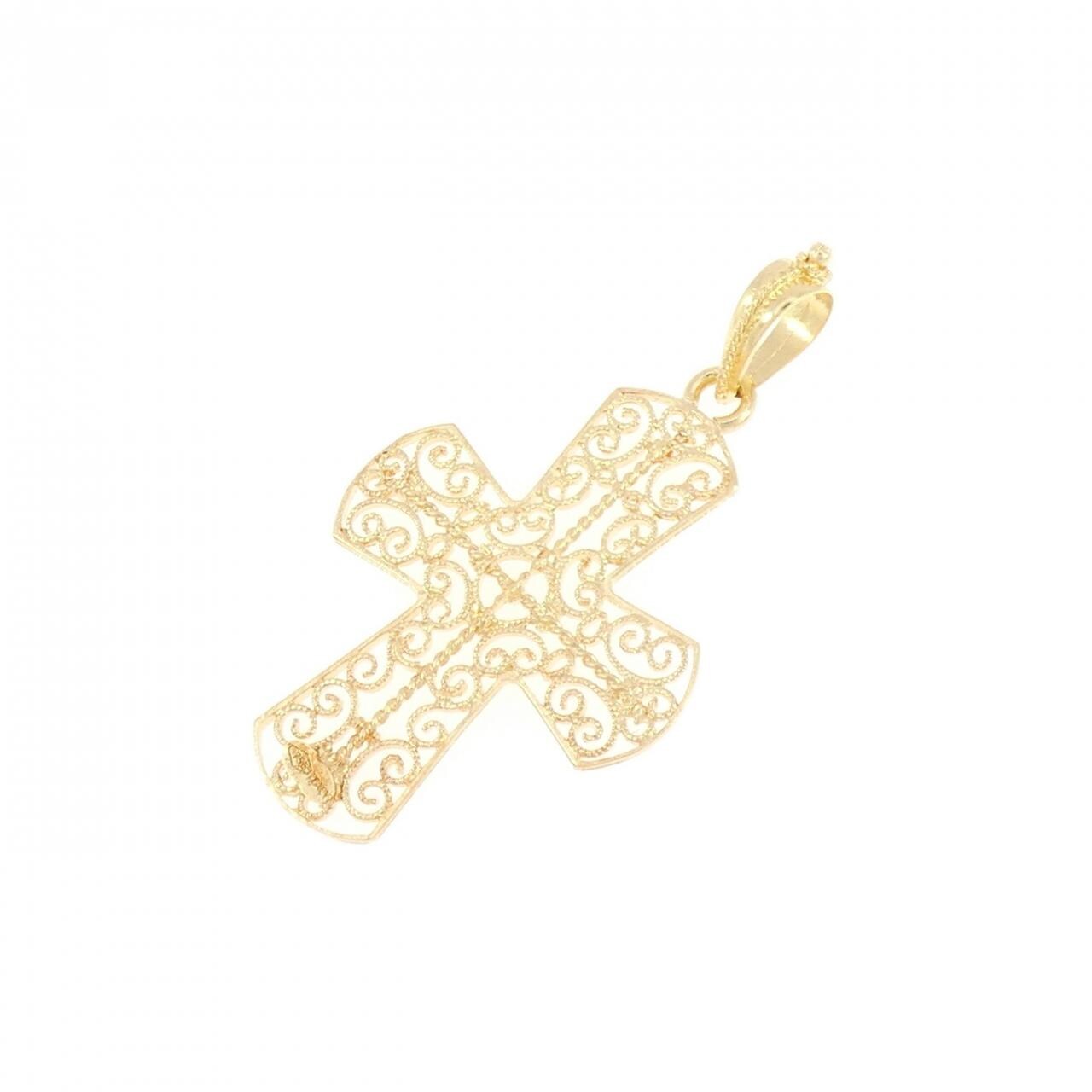 【新品】750YG クロス ペンダント
