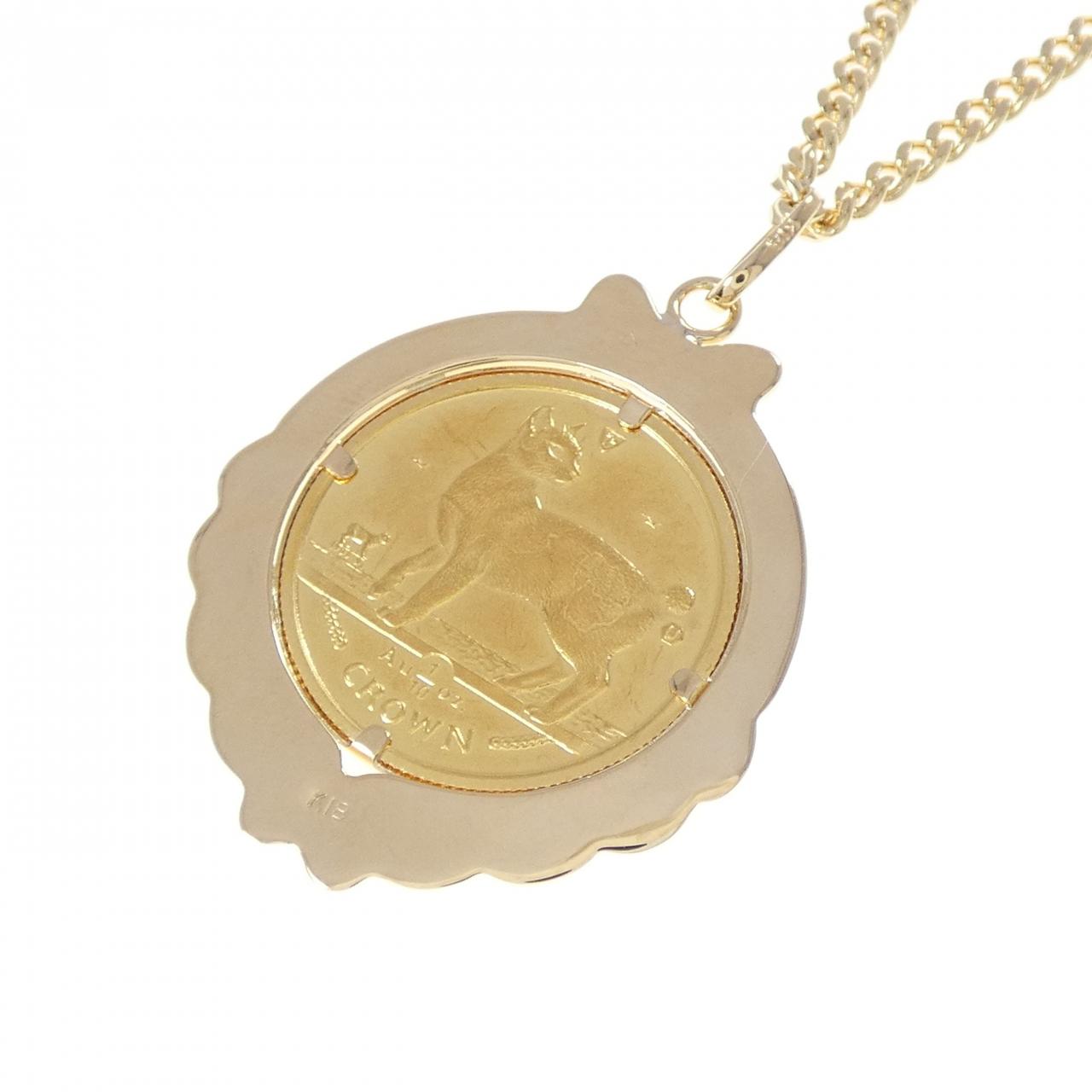 K18YG(枠)/K18YG コイン ネックレス