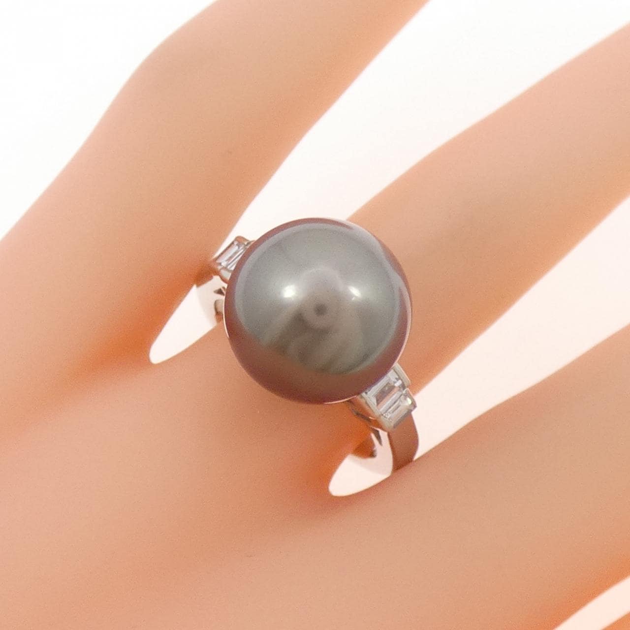 ミキモト 黒蝶パール リング 12.6mm