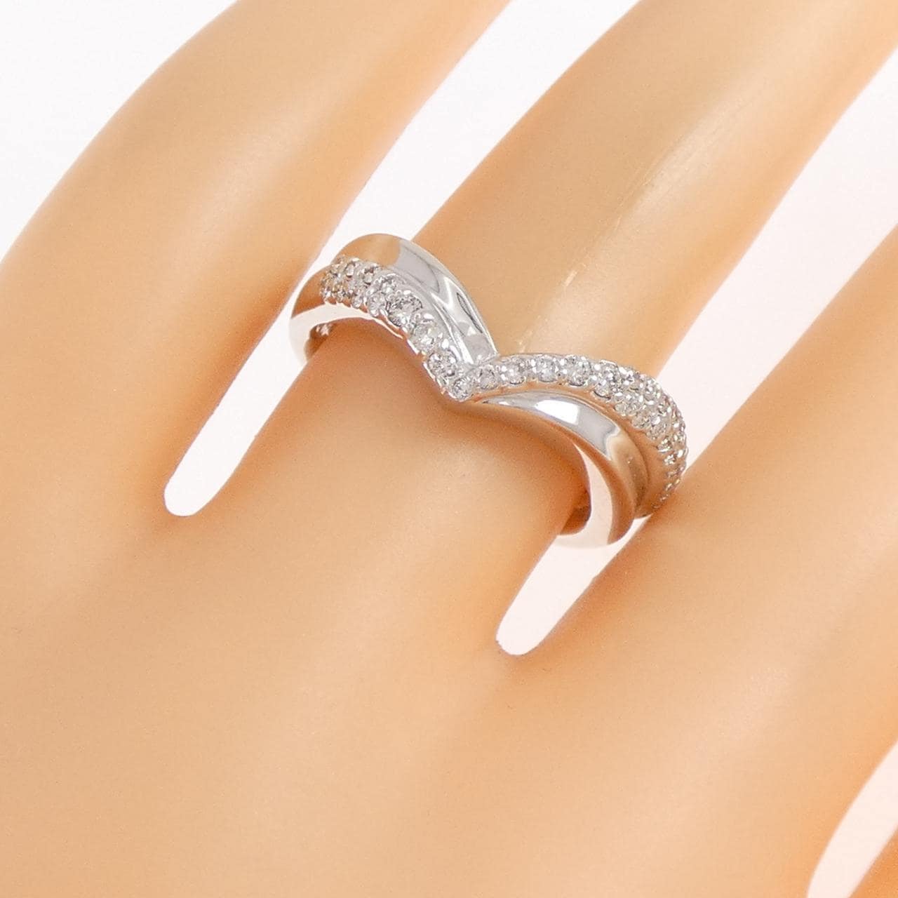 K18WG ダイヤモンド リング 0.27CT