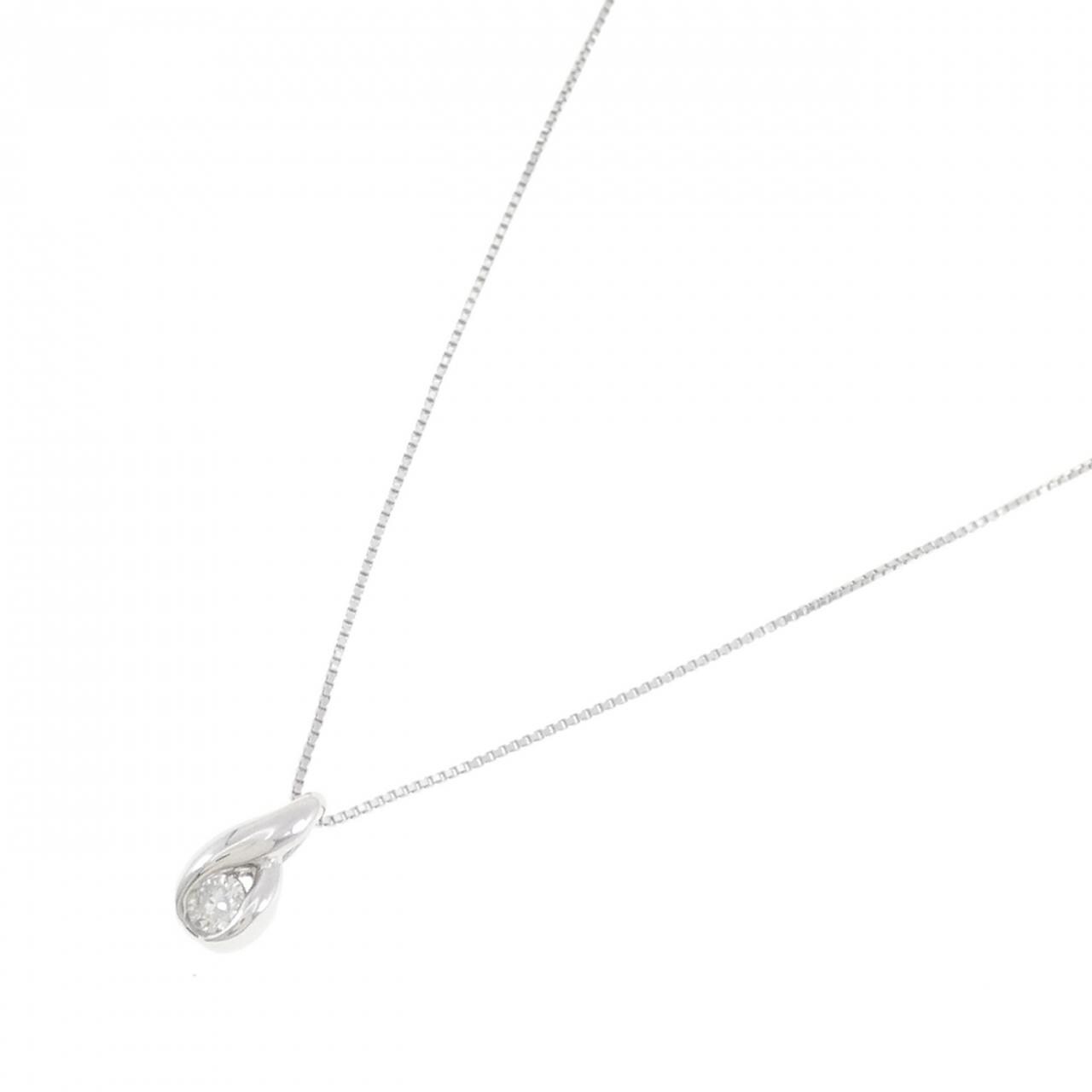 K18WG ダイヤモンド ネックレス 0.07CT