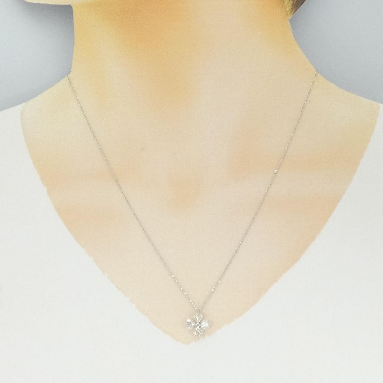PT900/PT850 ダイヤモンド ネックレス 1.00CT