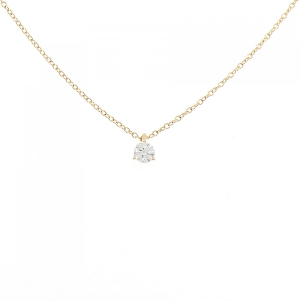K18YG ソリティア ダイヤモンド ネックレス 0.200CT