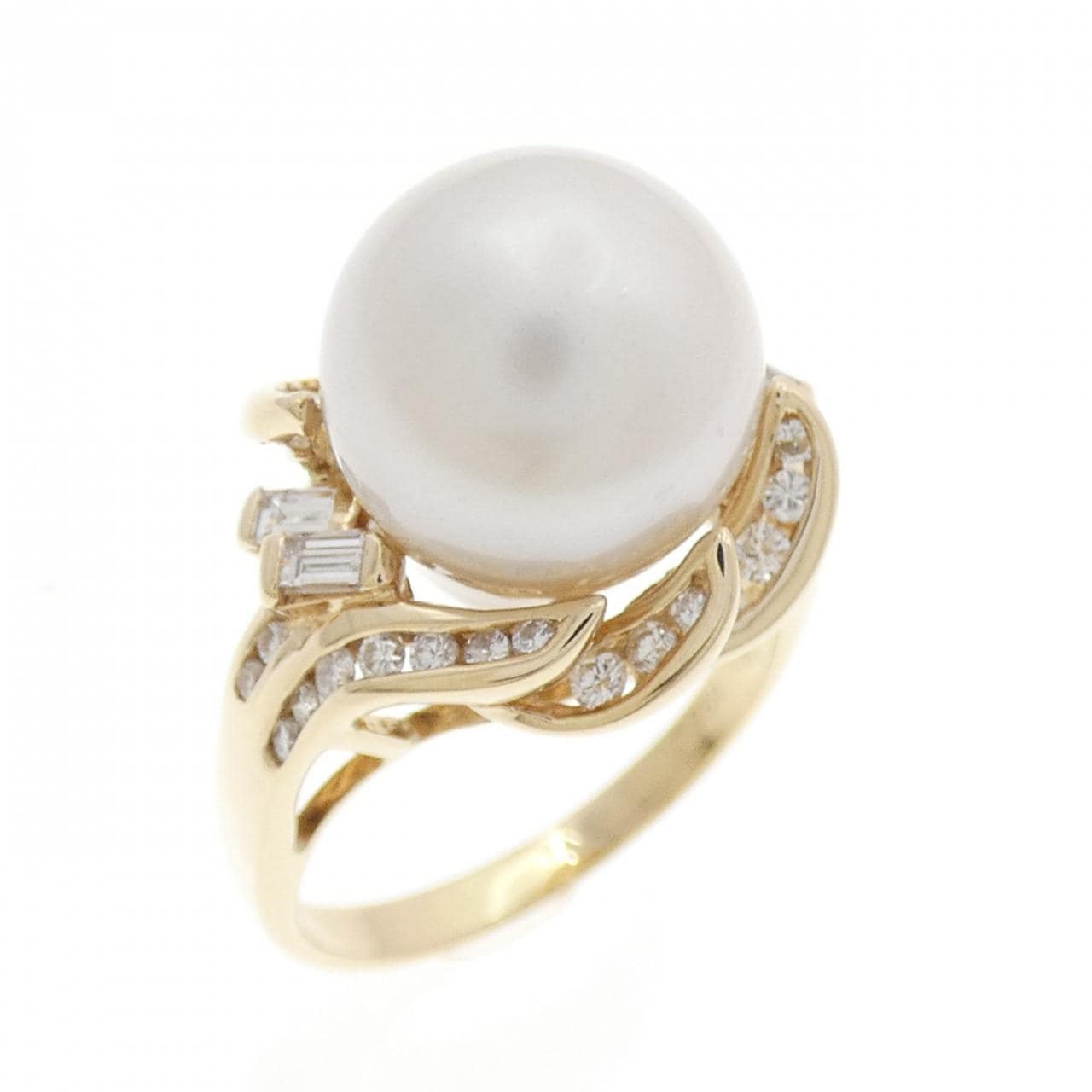 750YG 白蝶パール リング 11.1mm