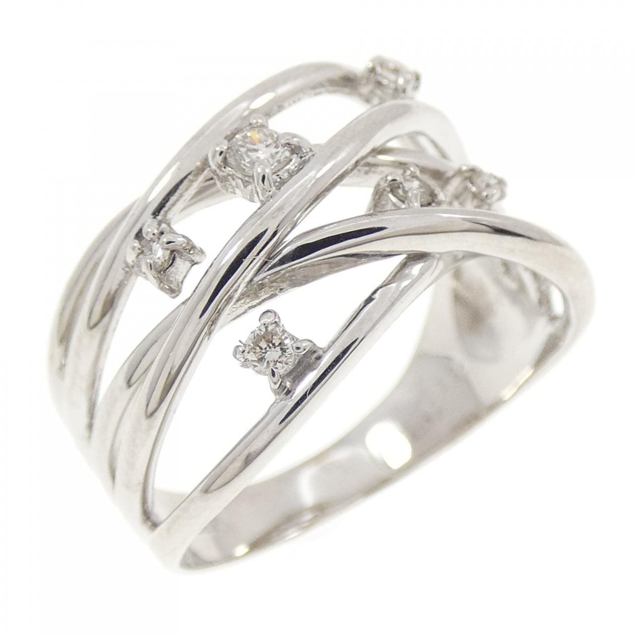 K18WG ダイヤモンド リング 0.13CT