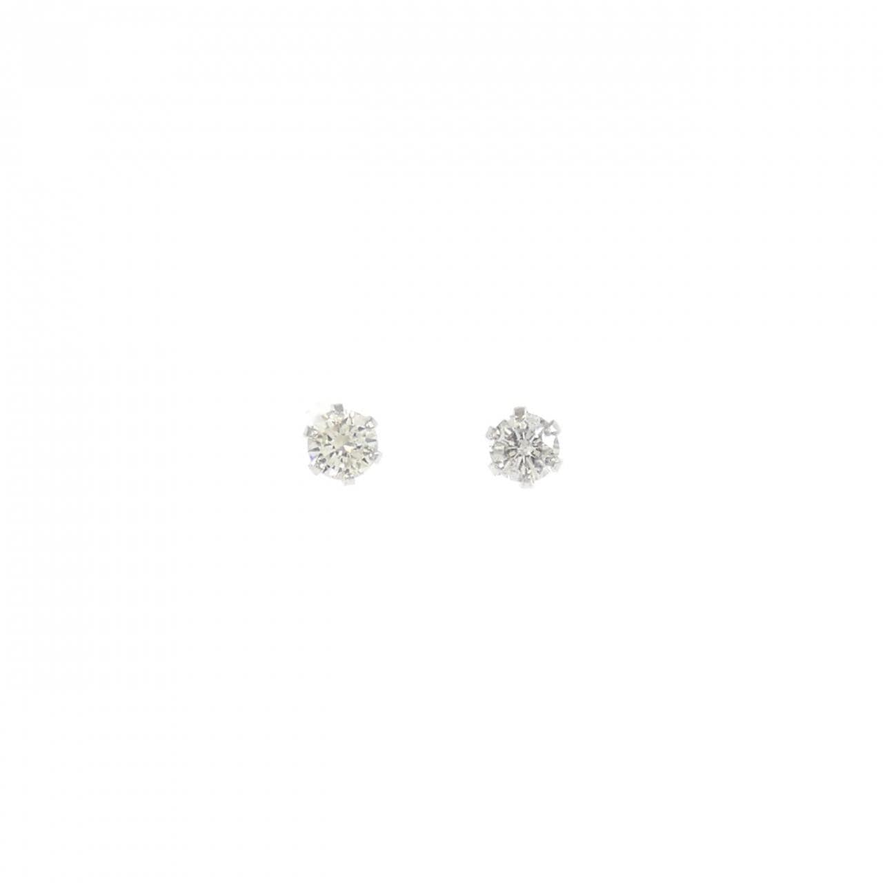 PT900 Solitaire Diamond Earrings 0.10CT