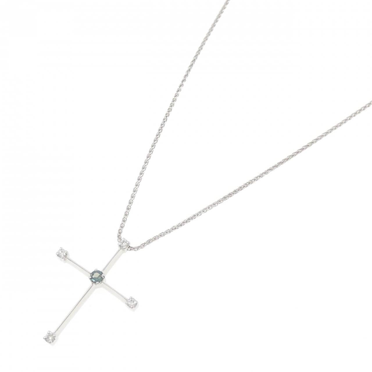 750WG アレキサンドライト ネックレス 0.12CT