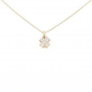 K18YG フラワー ダイヤモンド ネックレス 0.33CT