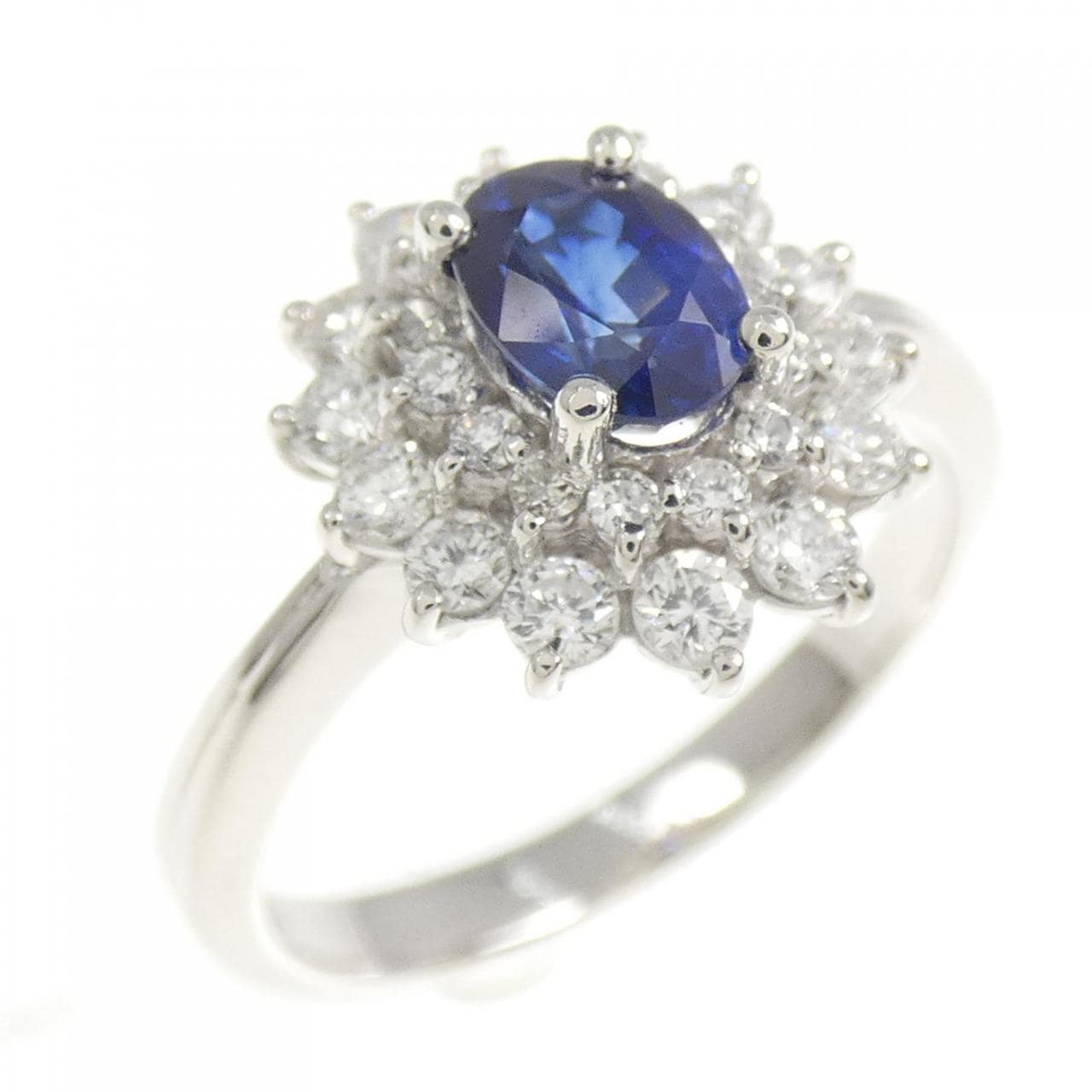 PT900蓝宝石戒指0.52CT