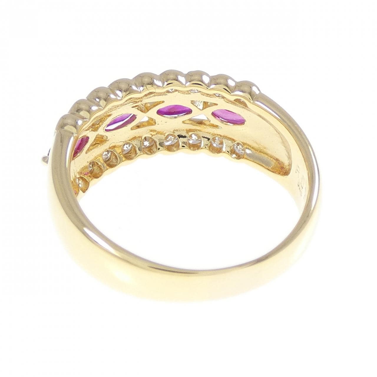 K18YG ルビー リング 0.70CT