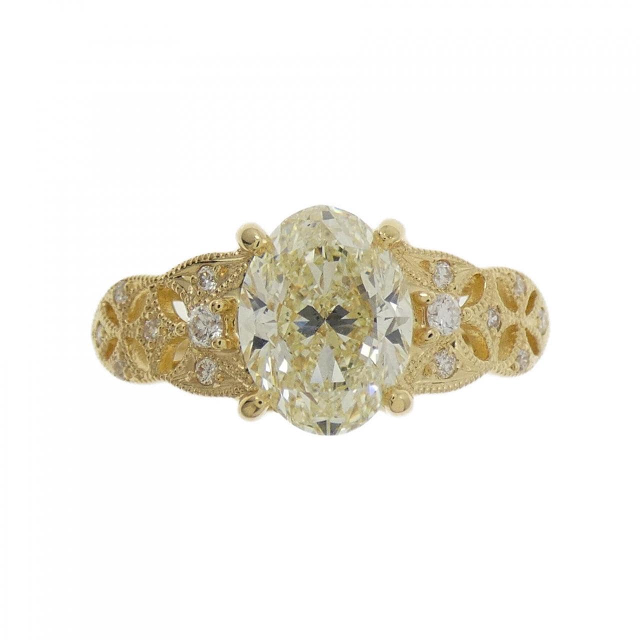 【リメイク】K18YG ダイヤモンド リング 1.70CT VLY SI1 オーバルカット
