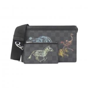 ルイヴィトン ダミエ グラフィット スタンプ ガストン ウエアラブル ウォレット N64608 ショルダーバッグ