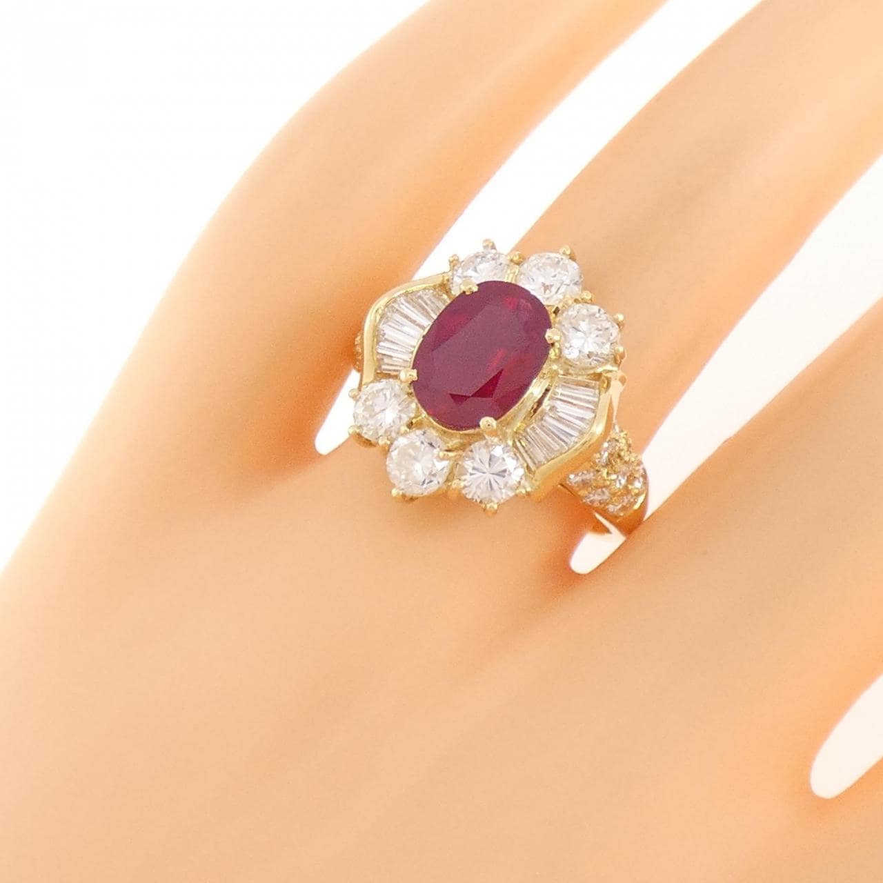 750YG ルビー リング 2.07CT タイ産