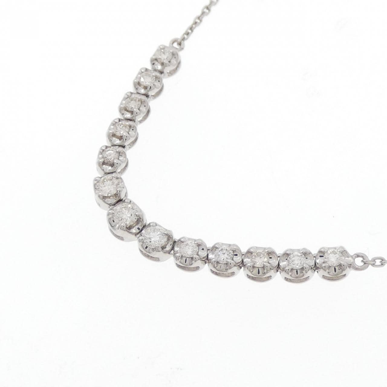 K18WG ダイヤモンド ネックレス 0.25CT