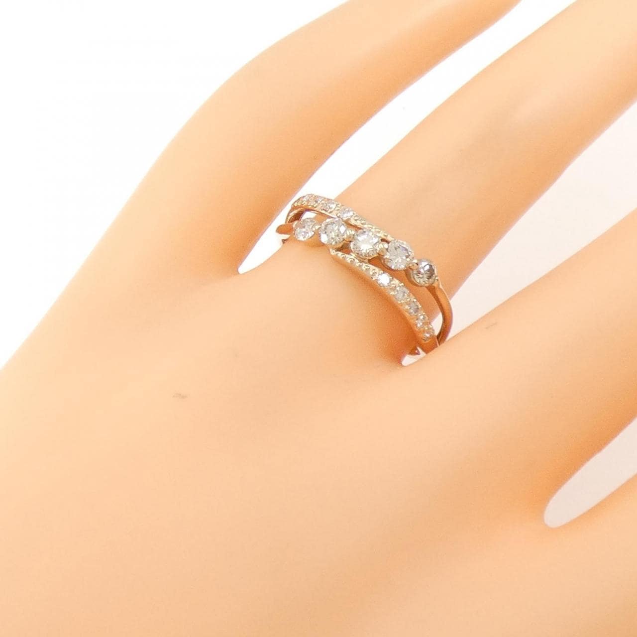K18PG ダイヤモンド リング 0.50CT