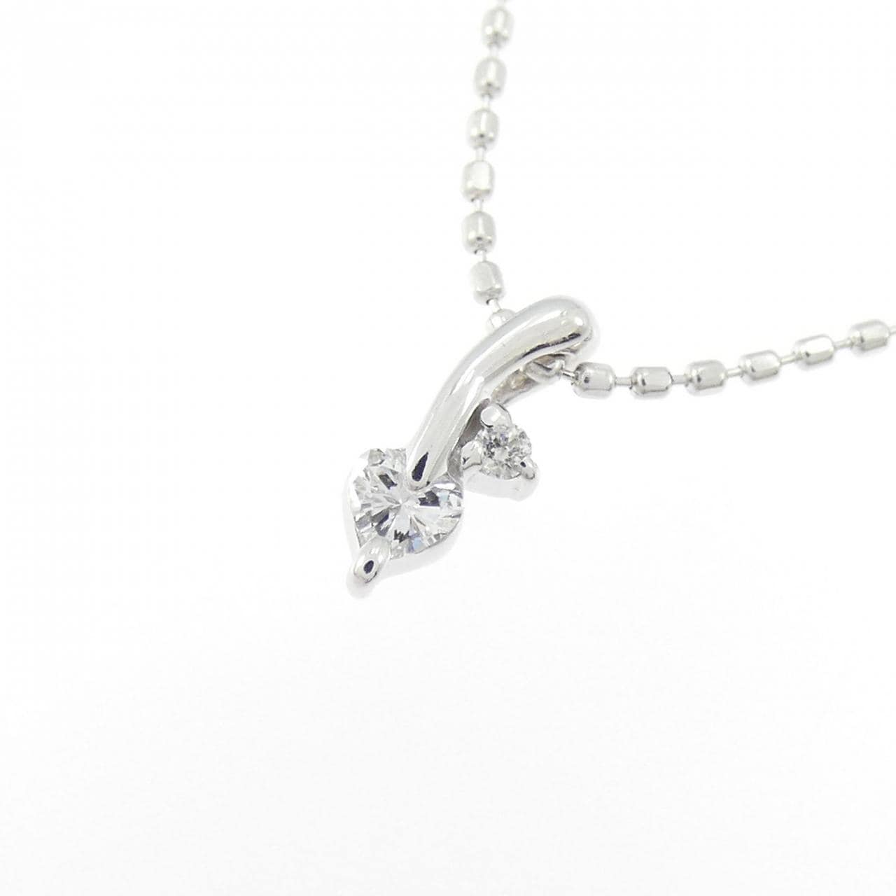 K18WG ダイヤモンド ネックレス 0.06CT