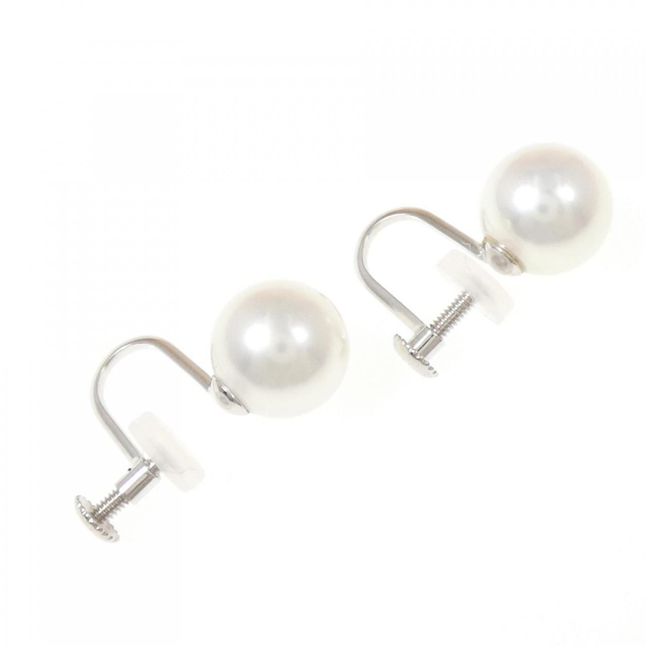 K14WG Akoya pearl earrings 8mm