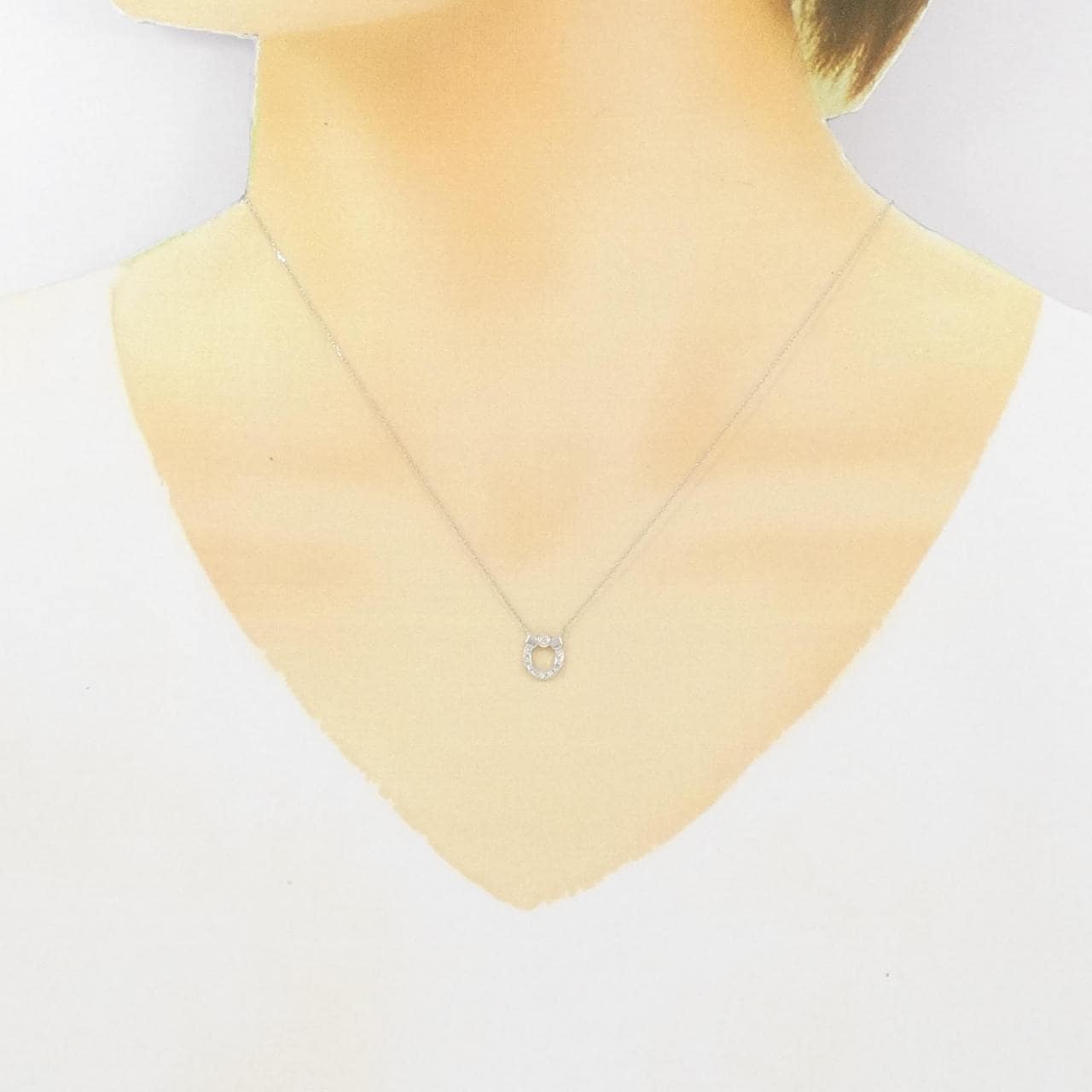 [BRAND NEW] PT Diamond Necklace 0.06CT