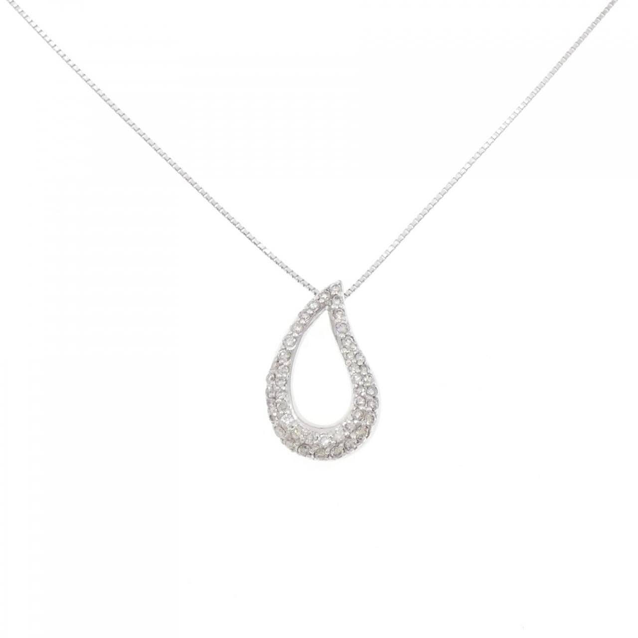 K18WG ダイヤモンド ネックレス 0.48CT