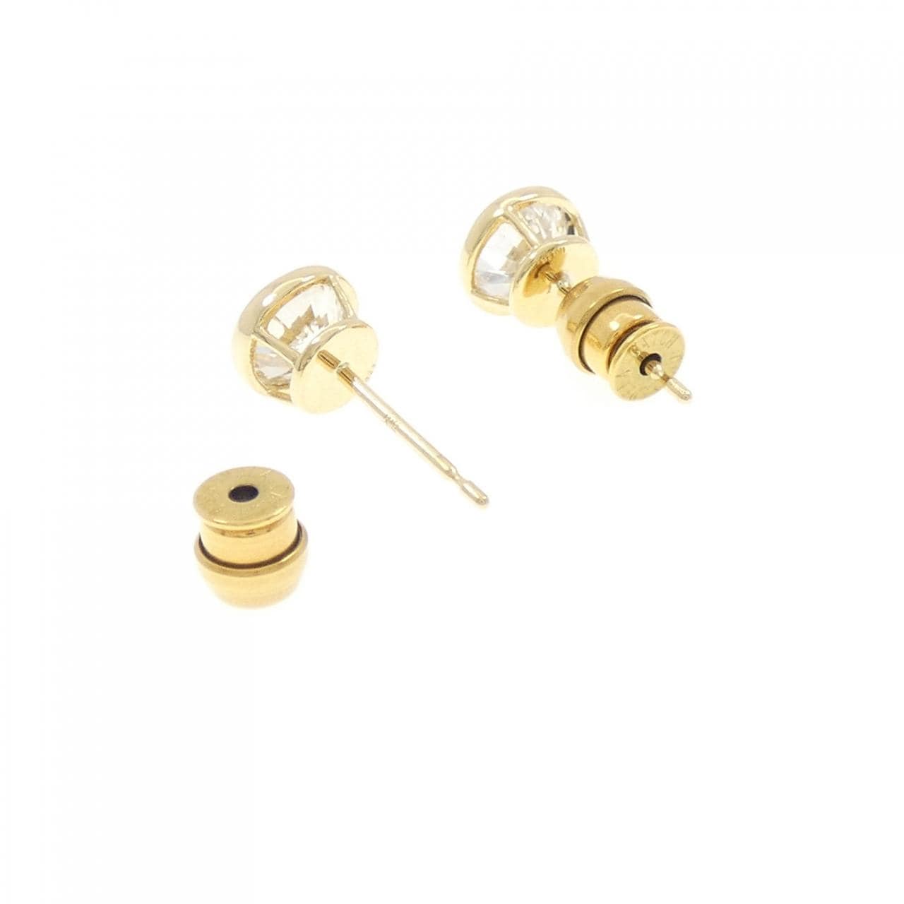 【リメイク】K18YG/ST ダイヤモンド ピアス 1.015CT 1.028CT G-H I1 Fair