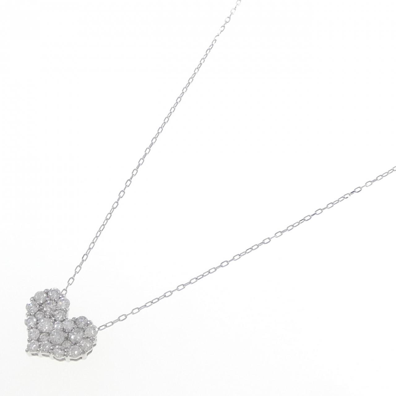 K14WG/K18WG 心形钻石项链 1.00CT