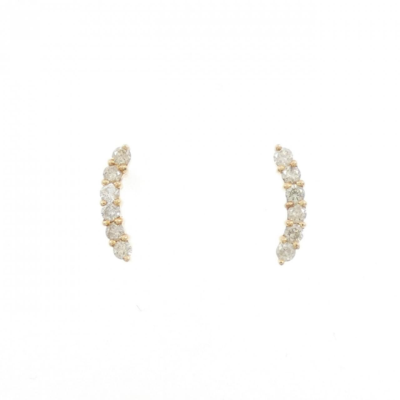 【新品】K18YG ダイヤモンド ピアス 0.20CT
