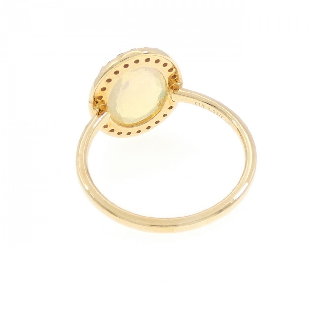 【新品】K18YG オパール リング 2.03CT